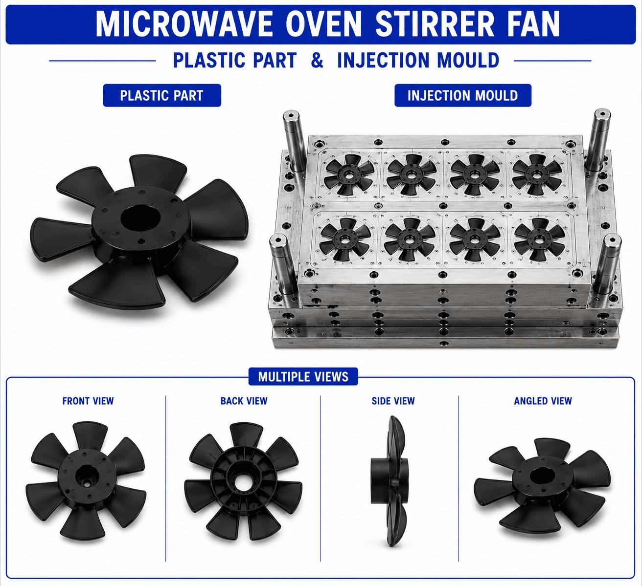 Microwave Oven Plastic Stirrer Fan Mould and Moulding Services